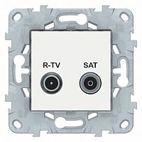 Розетка TV-FM-SAT UNICA NEW, оконечная, белый | код. NU545518 | Schneider Electric